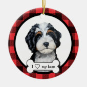 Bernedoodle Hund Ornament (Vorne)