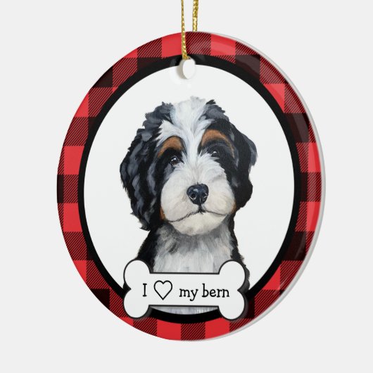 Bernedoodle Hund Ornament (Links)