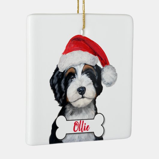 Bernedoodle Hund Ornament (Rechts)