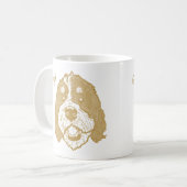 Bernedoodle Hund Personalisiert Zeichnend Hand Kaffeetasse (Vorderseite Links)