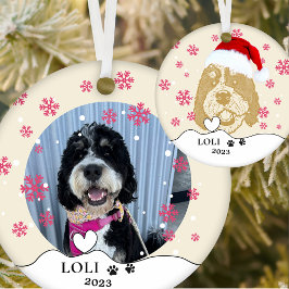 Bernedoodle Hund Personalisiert Zeichnend Hand Keramik Ornament
