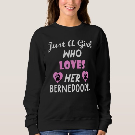 Bernedoodle Hund Tilt Head Shirt Niedlich für Männ (Vorderseite)