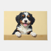Bernedoodle-Hund-Türmatte-Kunst Fußmatte (Vorderseite)