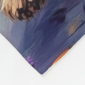 Bernedoodle Hunde Trick-or-Treating in Halloween C Fleecedecke (Ecke)