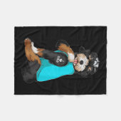 Bernedoodle I Liebe Vater Tattoo Apparel, Hund Vat Fleecedecke (Vorderseite (Horizontal))