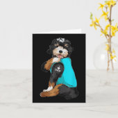 Bernedoodle I Liebe Vater Tattoo Apparel, Hund Vat Karte (Gelbe Blume)