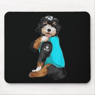 Bernedoodle I Liebe Vater Tattoo Apparel, Hund Vat Mousepad