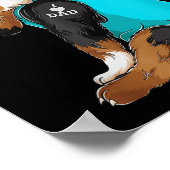 Bernedoodle I Liebe Vater Tattoo Apparel, Hund Vat Poster (Ecke)