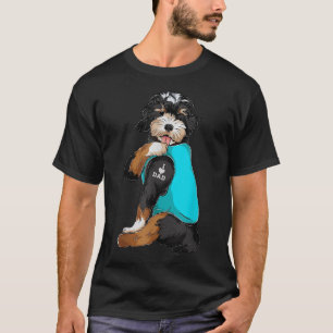 Bernedoodle I Liebe Vater Tattoo Apparel, Hund Vat T-Shirt