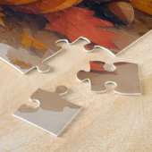 Bernedoodle im Herbst lässt Erntedank Art Puzzle (Seite)