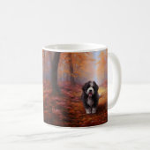 Bernedoodle im Herbst Leaves Fall Inspiriert Kaffeetasse (VorderseiteRechts)