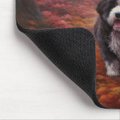 Bernedoodle im Herbst Leaves Fall Inspiriert Mousepad (Ecke)