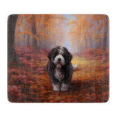 Bernedoodle im Herbst Leaves Fall Inspiriert Schneidebrett (Vorderseite)