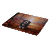 Bernedoodle im Herbst Leaves Fall Inspiriert Schneidebrett (Ecke)