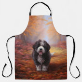 Bernedoodle im Herbst Leaves Fall Inspiriert Schürze (Vorderseite)