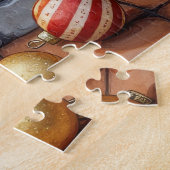 Bernedoodle Kamin mit Weihnachtslichtern Puzzle (Seite)