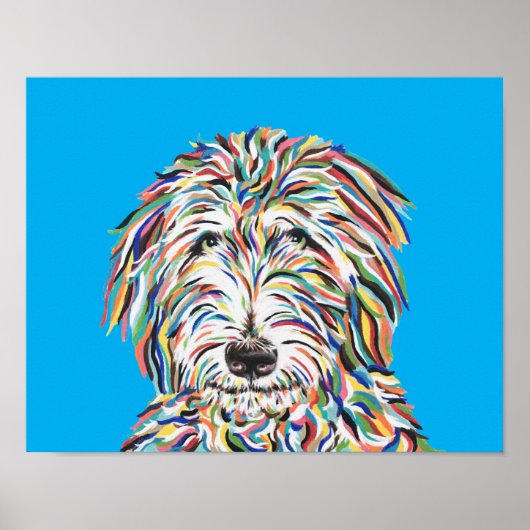 Bernedoodle-Kunst Poster (Vorne)