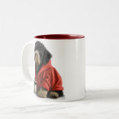 Bernedoodle, Labradoodle, Goldendoodle-Tasse Zweifarbige Tasse (Vorderseite Links)