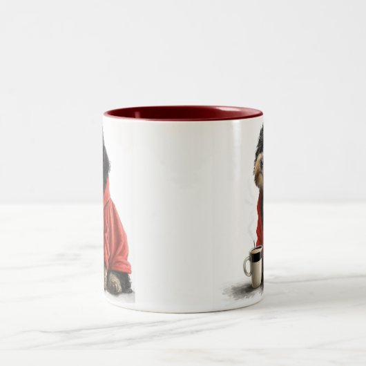 Bernedoodle, Labradoodle, Goldendoodle-Tasse Zweifarbige Tasse (Mittel)