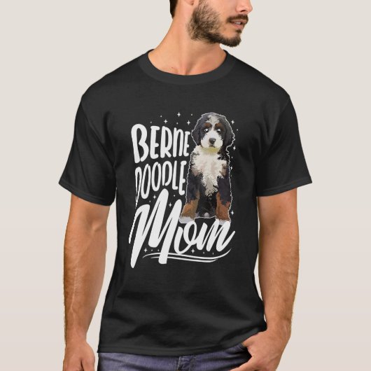 Bernedoodle Mama Hund T-Shirt (Vorderseite)