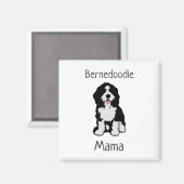 Bernedoodle Mama Magnet (Vorderseite/Rückseite)