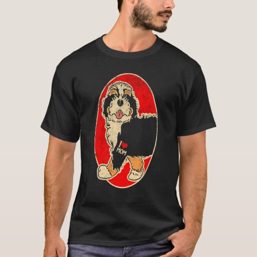 Bernedoodle-Mama T-Shirt (Vorderseite)