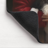 Bernedoodle mit dem Weihnachtsmann Weihnachten Mousepad (Ecke)