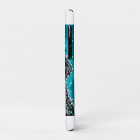 Bernedoodle mit einer Tasse Case-Mate iPhone Hülle (Hinten/Links)