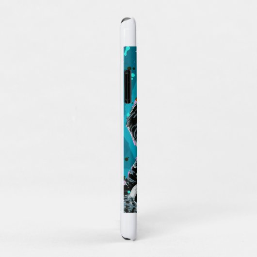 Bernedoodle mit einer Tasse Case-Mate iPhone Hülle (Hinten/Rechts)