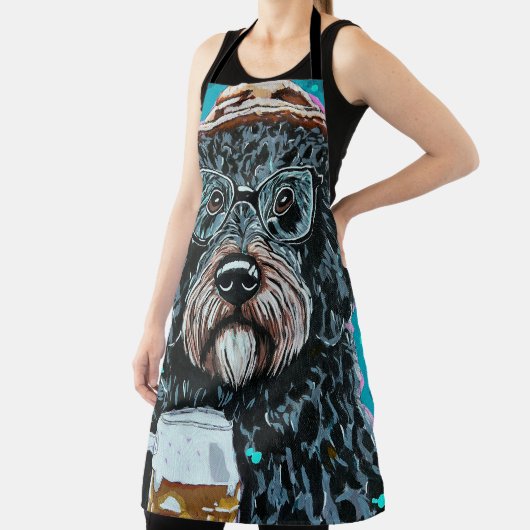 Bernedoodle mit einer Tasse Schürze (InSitu)