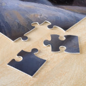 Bernedoodle mit Weihnachtsbeleuchtung Urlaub Puzzle (Seite)