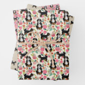 Bernedoodle Niedlicher Hund Geschenkpapier Set (Beispiel)