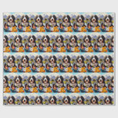 Bernedoodle on a Paddle: Ein Landschaftliches Aben Geschenkpapier (Flach)