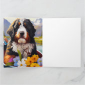 Bernedoodle on a Paddle: Ein Landschaftliches Aben Karte (Innenseite)