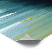 Bernedoodle on a Paddle: Ein Landschaftliches Aben Poster (Ecke)