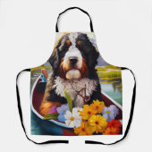 Bernedoodle on a Paddle: Ein Landschaftliches Aben Schürze (Vorderseite)