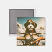 Bernedoodle-Pilot-Magnet Magnet (Vorderseite/Rückseite)