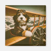 Bernedoodle-Pilot-Magnet Magnet (Vorne)