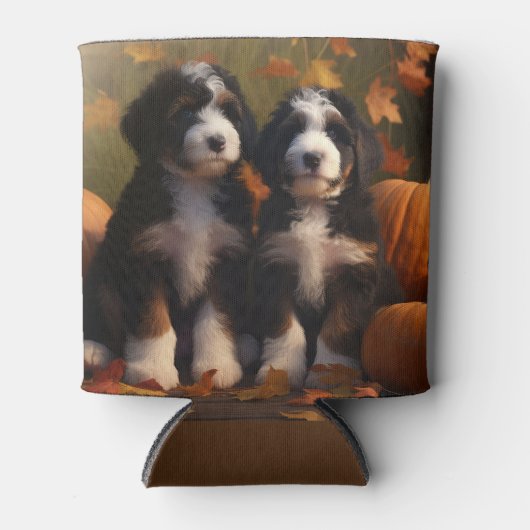Bernedoodle Puppy Autumn Delight Pumpen Dosenkühler (Vorderseite)