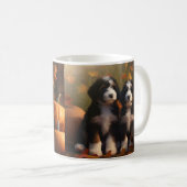 Bernedoodle Puppy Autumn Delight Pumpen Kaffeetasse (VorderseiteRechts)