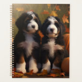 Bernedoodle Puppy Autumn Delight Pumpen Planer (Vorderseite)