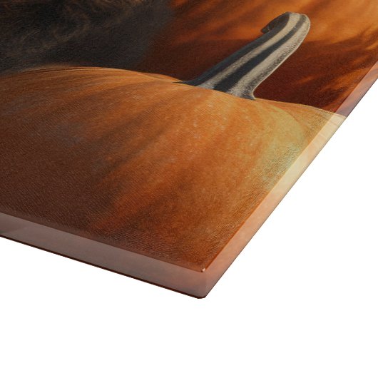 Bernedoodle Puppy Autumn Delight Pumpen Schneidebrett (Ecke)