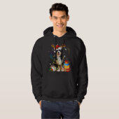 Bernedoodle Reindeer Christmas Lights Funny Dog Xm Hoodie (Vorne ganz)