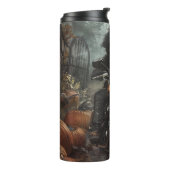 Bernedoodle Riding Motorrad Halloween Beängstigend Thermosbecher (Nach links gedreht)