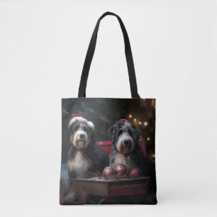 Bernedoodle Schnee-Schlitten Weihnachtsdekoration  Tasche