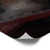 Bernedoodle Snowy Sleigh Weihnachtsdekor Poster (Ecke)