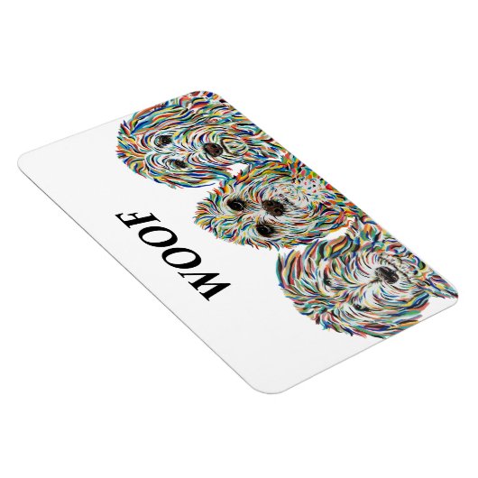 Bernedoodle, Spanier und Golden Doodle Magnet (Rechte Seite)