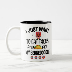 Bernedoodle Taco Lover Cinco De Mayo 2021 Zweifarbige Tasse
