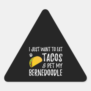 Bernedoodle Taco Lover Cinco De Mayo Dog Mama Dreieckiger Aufkleber