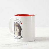 Bernedoodle-Tasse Zweifarbige Tasse (Vorderseite Links)